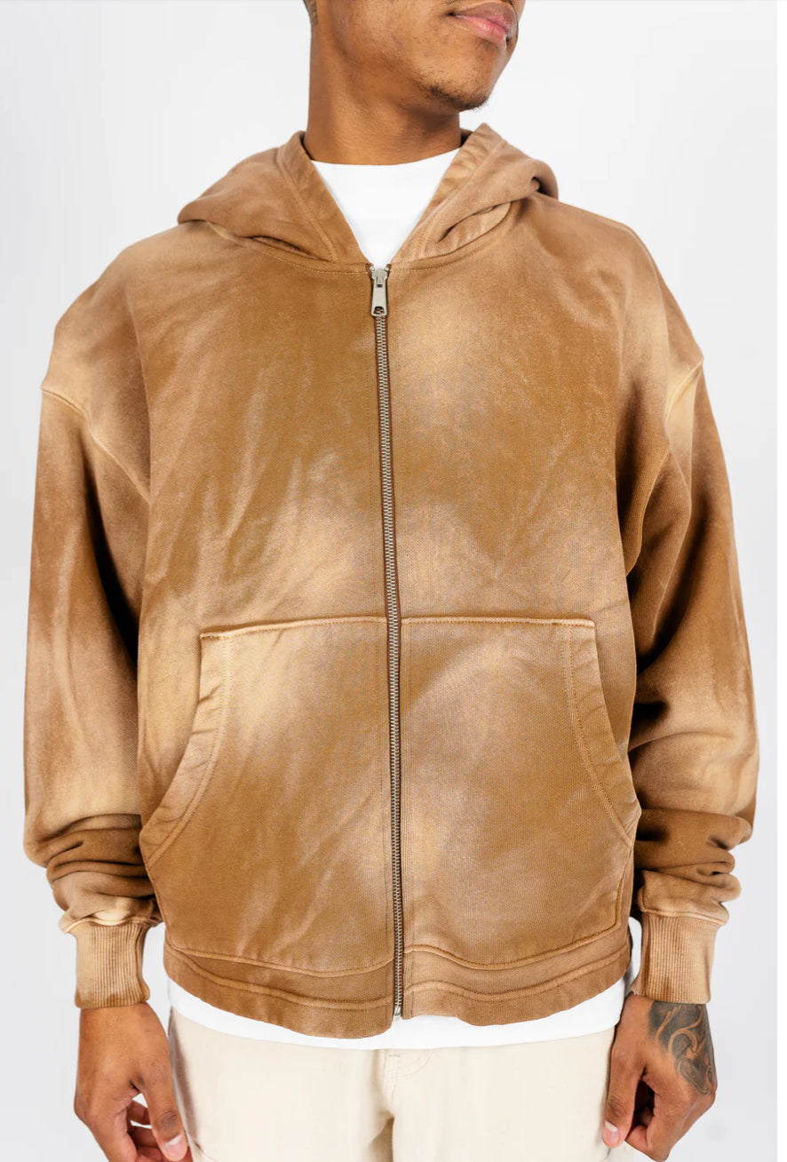 Sun Dried zip up Brown